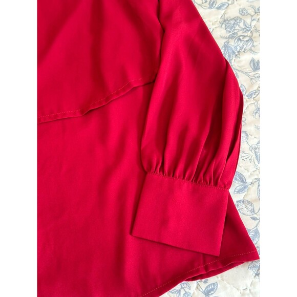 Burgandy Patrizia Luca Milano Blouse Womens Long Sleeve Size Medium BNWT * - Picture 9 of 9